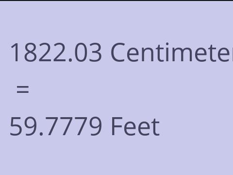 1822.03 CM TO FEET