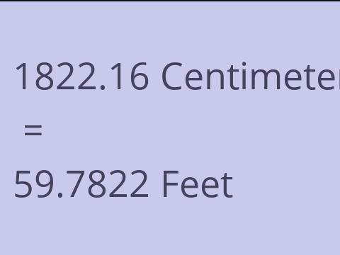 1822.16 CM TO FEET