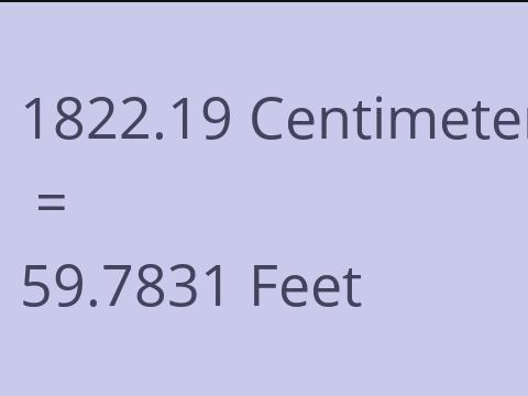 1822.19 CM TO FEET