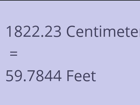 1822.23 CM TO FEET