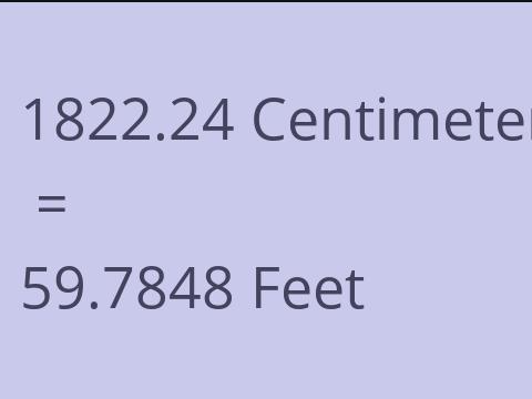 1822.24 CM TO FEET