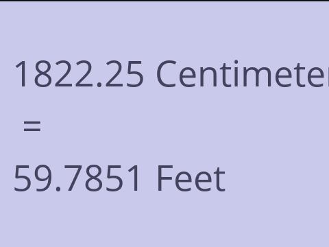 1822.25 CM TO FEET