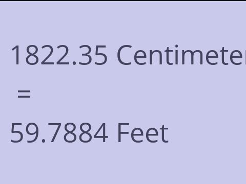 1822.35 CM TO FEET