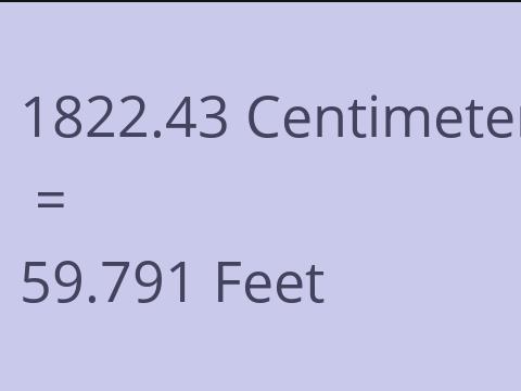 1822.43 CM TO FEET