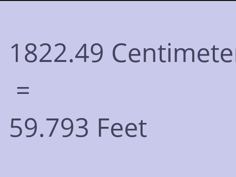 1822.49 CM TO FEET