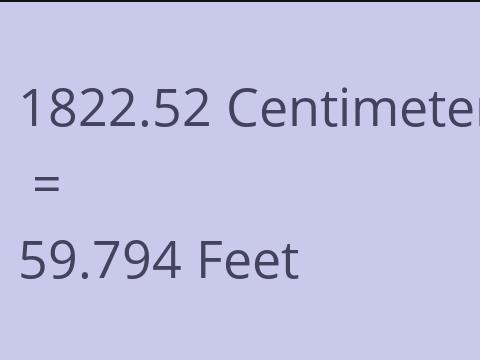 1822.52 CM TO FEET