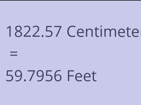 1822.57 CM TO FEET