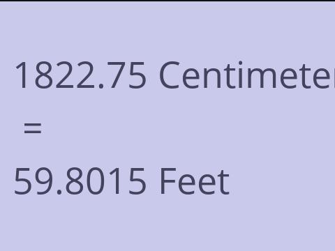 1822.75 CM TO FEET