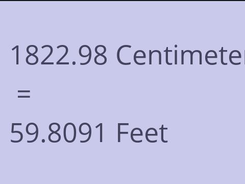 1822.98 CM TO FEET