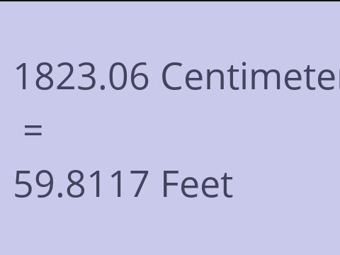 1823.06 CM TO FEET