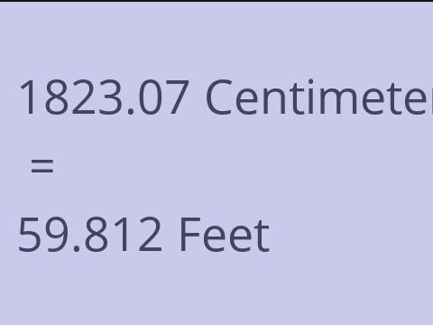 1823.07 CM TO FEET