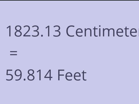 1823.13 CM TO FEET