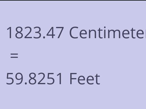 1823.47 CM TO FEET