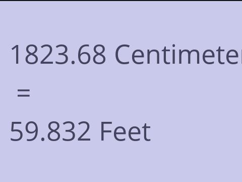 1823.68 CM TO FEET