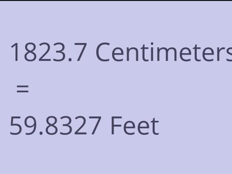 1823.7 CM TO FEET