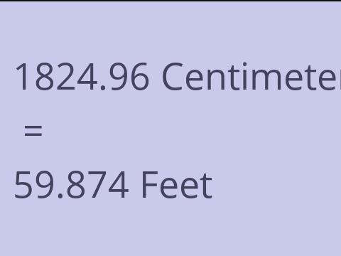 1824.96 CM TO FEET