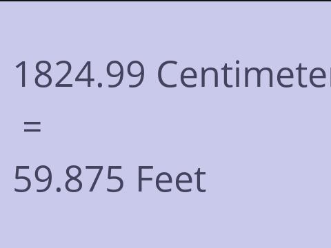 1824.99 CM TO FEET