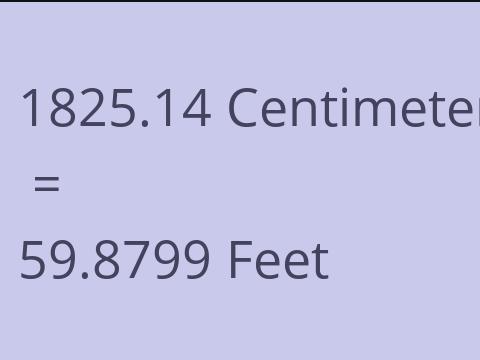 1825.14 CM TO FEET