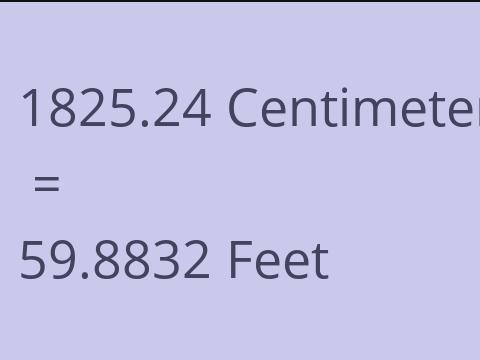 1825.24 CM TO FEET