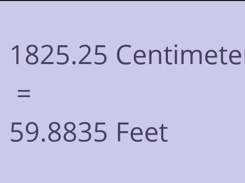 1825.25 CM TO FEET