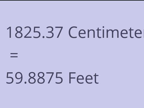 1825.37 CM TO FEET