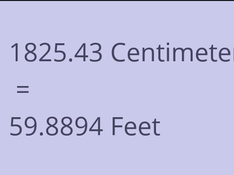 1825.43 CM TO FEET