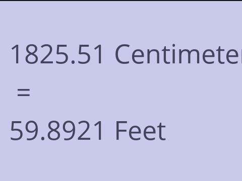 1825.51 CM TO FEET