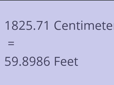 1825.71 CM TO FEET