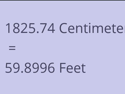 1825.74 CM TO FEET