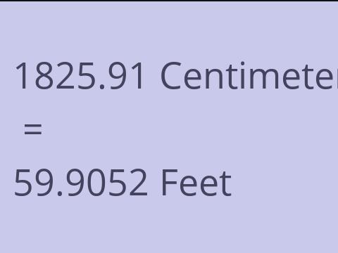 1825.91 CM TO FEET