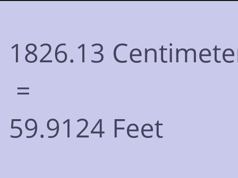 1826.13 CM TO FEET