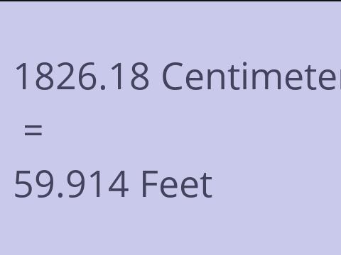 1826.18 CM TO FEET