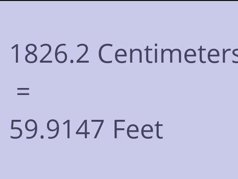 1826.2 CM TO FEET