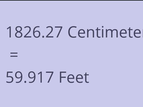 1826.27 CM TO FEET