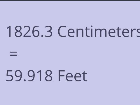 1826.3 CM TO FEET