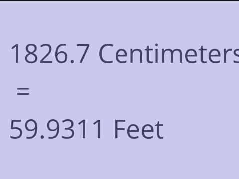 1826.7 CM TO FEET