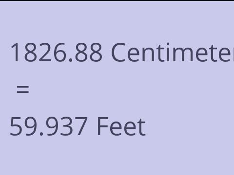 1826.88 CM TO FEET