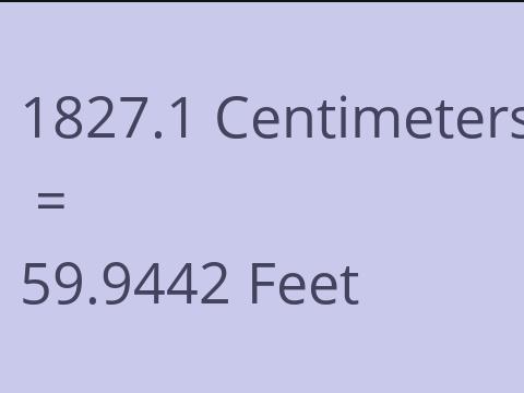 1827.1 CM TO FEET