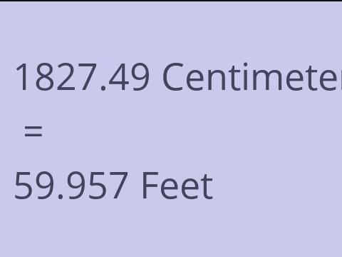 1827.49 CM TO FEET