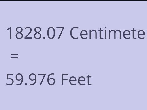 1828.07 CM TO FEET