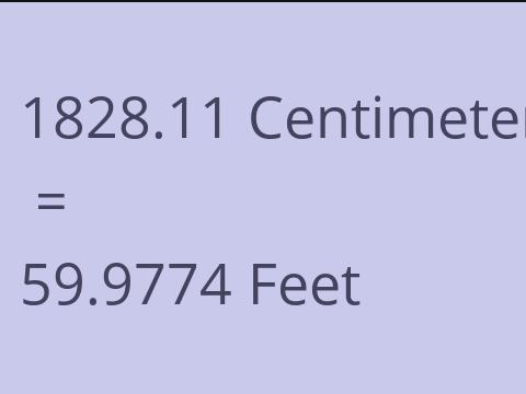 1828.11 CM TO FEET