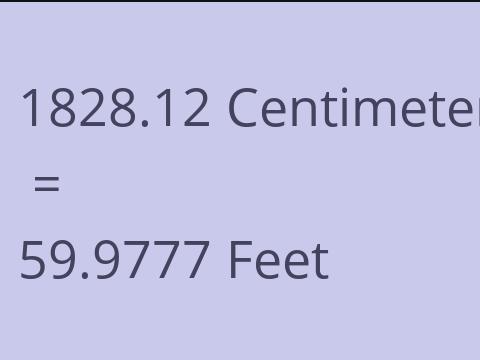 1828.12 CM TO FEET