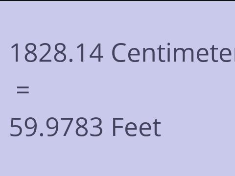 1828.14 CM TO FEET