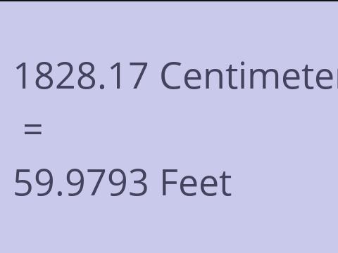 1828.17 CM TO FEET