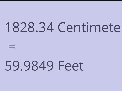 1828.34 CM TO FEET