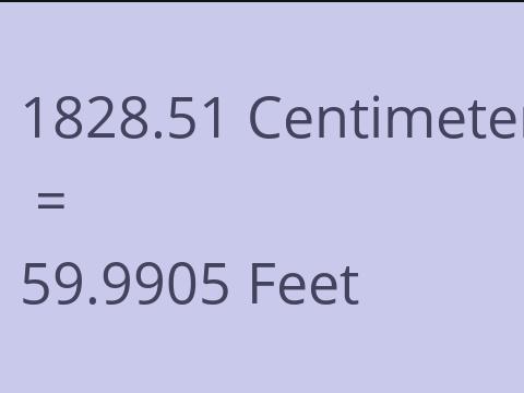 1828.51 CM TO FEET