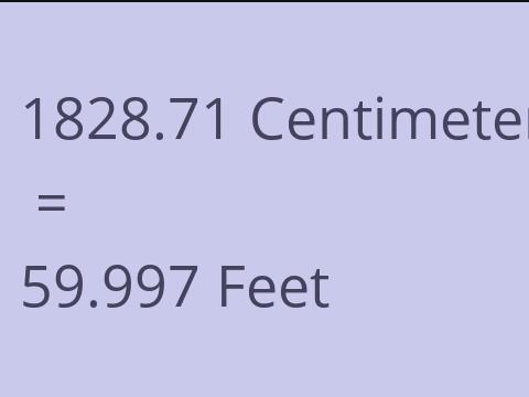 1828.71 CM TO FEET