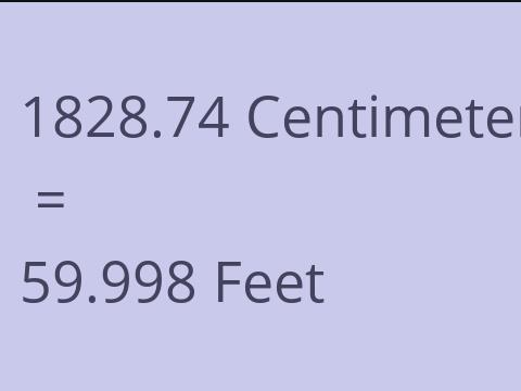 1828.74 CM TO FEET