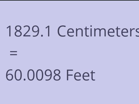 1829.1 CM TO FEET