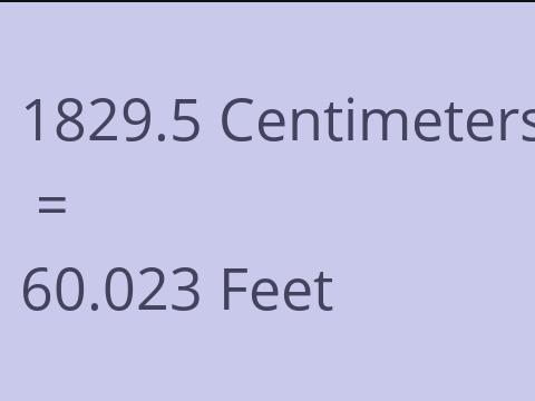 1829.5 CM TO FEET